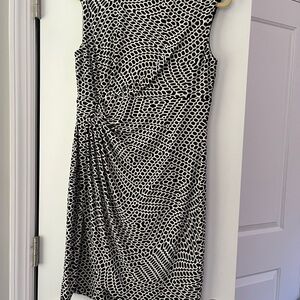 Elegant Black and White Patterned Dress